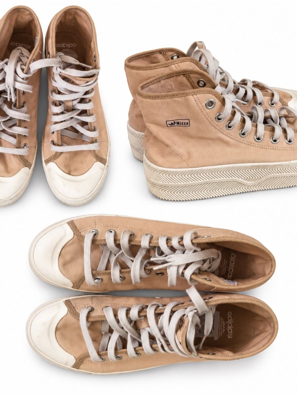 Adidas Nizza Women’s Blush Peach High-Top Sneakers Size 8.5